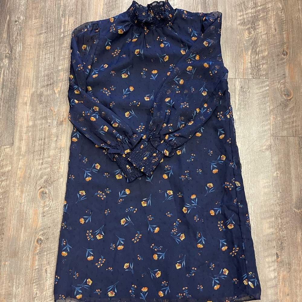 Floral Swiss Dot Smocked Dress